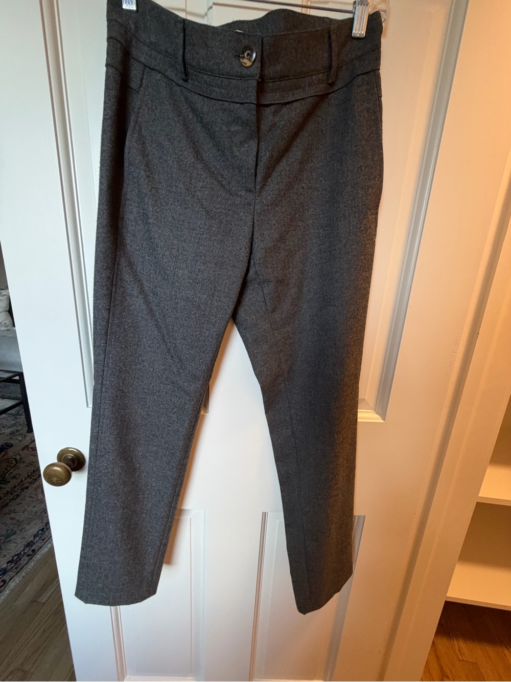 BRUNELLO CUCINELLI ankle length slim grey wool pants size US 4